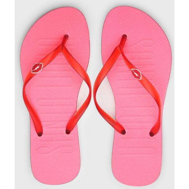 Chinelo Santa Lolla Necessarie Estampa Beijo Rosa