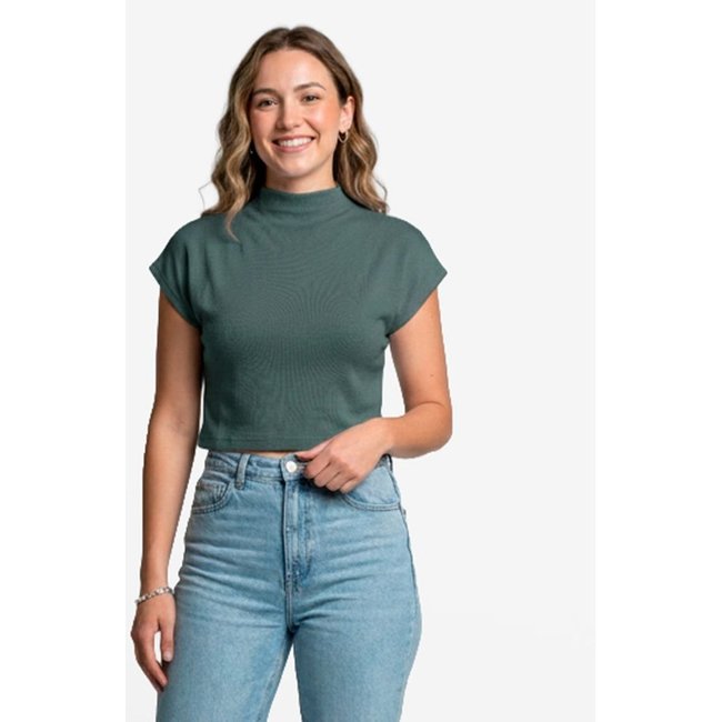 Blusa Feminina Com Gola Chaminé Select Verde