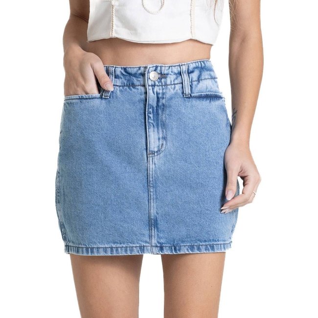 Saia Jeans Sawary - 280793 - Azul - Sawary