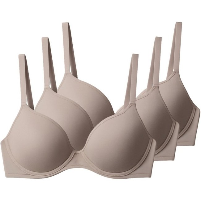 Kit com 3 Sutiãs com Aro e Bojo Liz 51809 Taça B