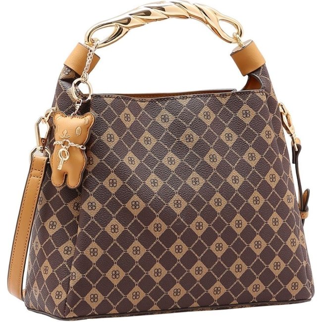 Bolsa Feminina Chenson Monograma Elemento Gráfico 3485388 Café