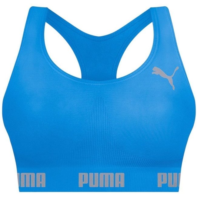 Top Puma Nadador Sem Costura Feminino - Azul - puma