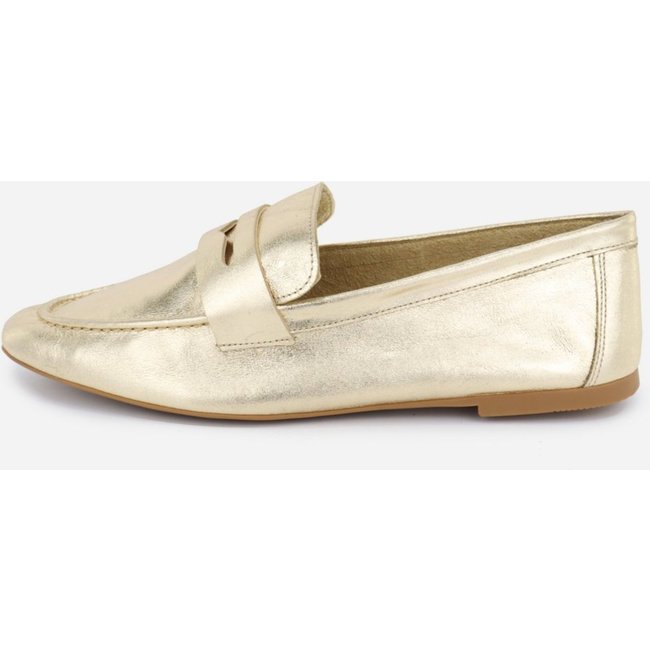 Loafer Prata Casual Feminino Maria Paula Couro Velho