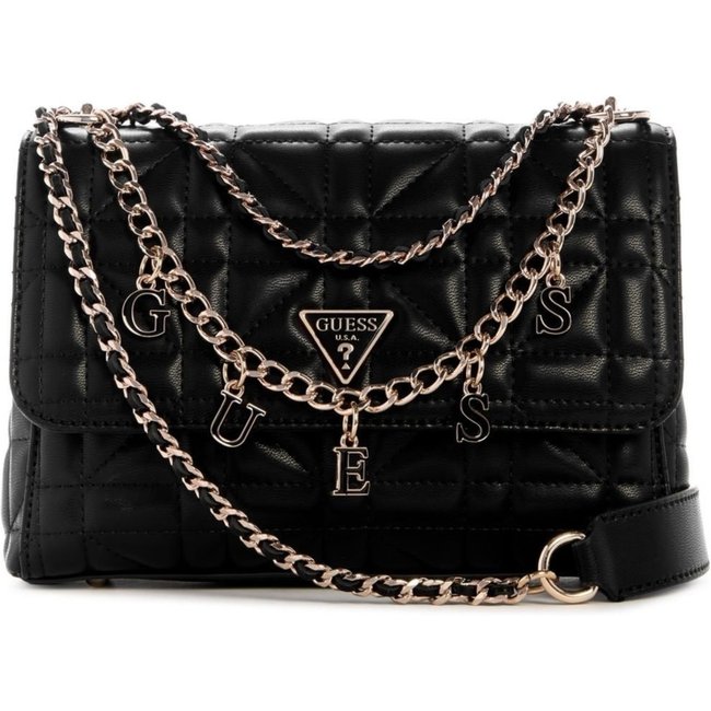 Bolsa Guess Edita Convertible Xbody Flap Preto