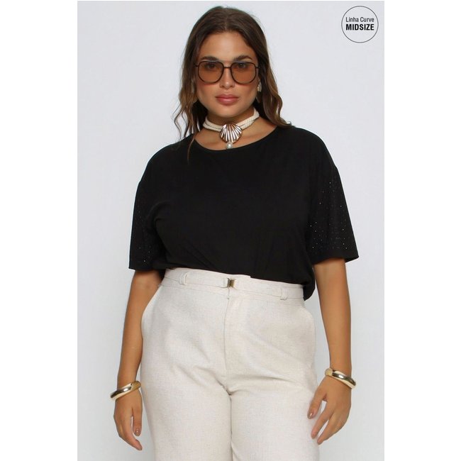 T-Shirt Brilho Mais Gata PRETO Gatabakana