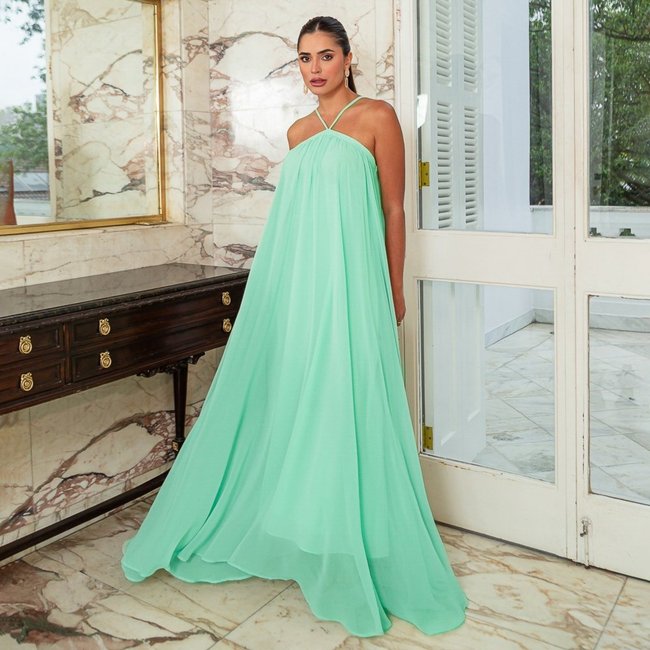 Vestido De Festa Auston Rosalie Verde