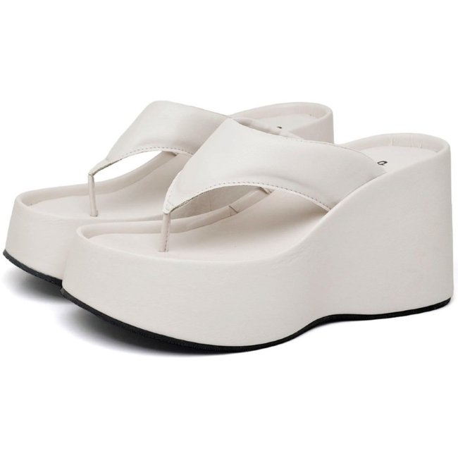 Tamanco Papete Chinela Feminino DUBUY 2100FG Off-White