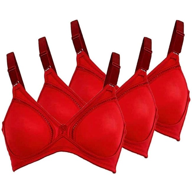 Kit com 3 Sutiãs Sustentação Gallard Control Demillus 78808/78908 Taça B Vermelho