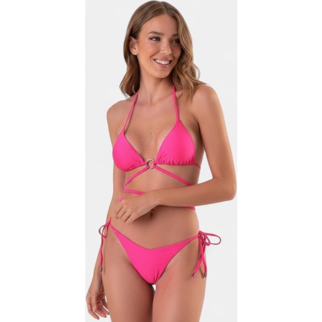 Biquíni Areia Branca Baly Argola Rosa