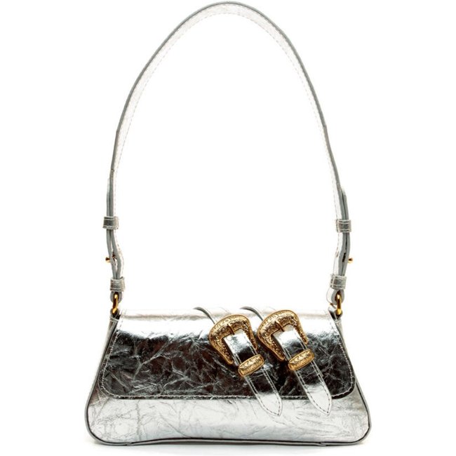 Bolsa Isabel Couro Prata Cecconello C2916-8