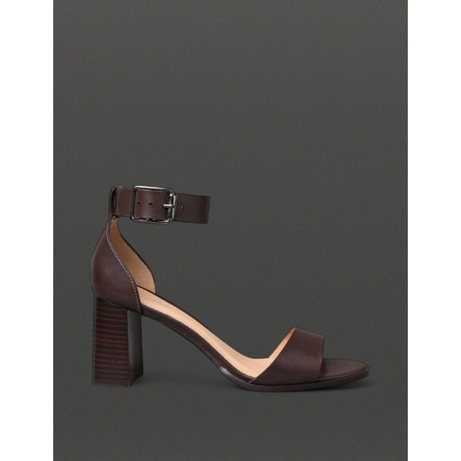 Sandália Feminina Salto Bloco Calvin Klein - Cafe Calvin Klein Jeans