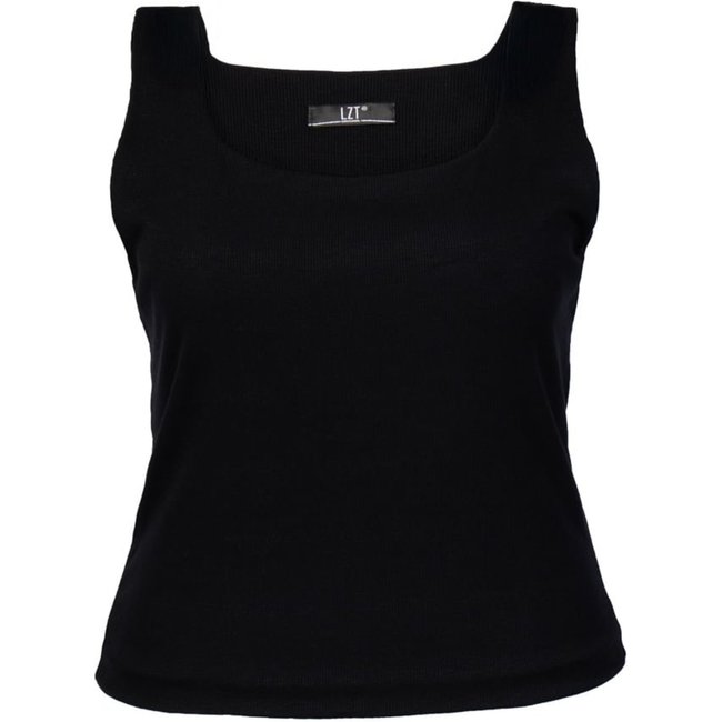 Regata Feminina LZT Plus Size Canelada Preto