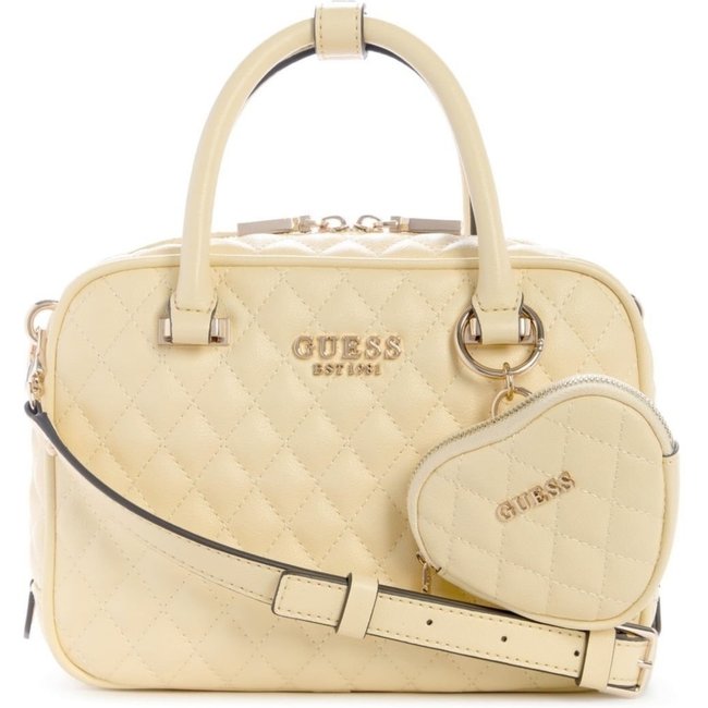 Bolsa Guess Atabey Box Satchel Amarelo