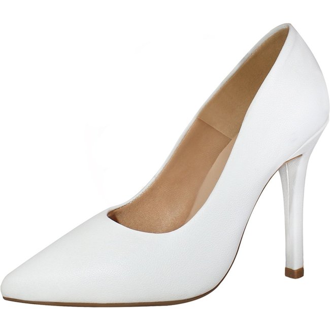 Scarpin Salto Alto Fino 10 cm Luiza Sobreira Branco Mod. 2258