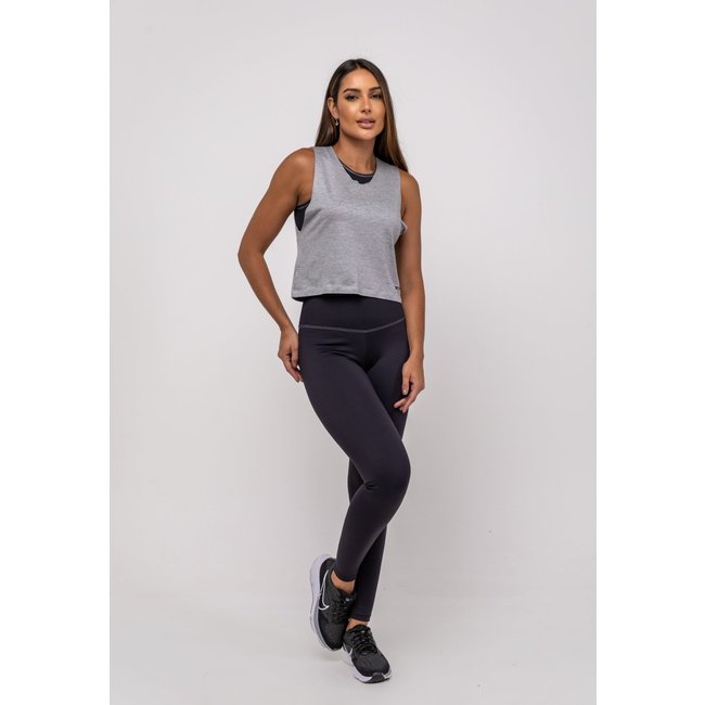 Regata Libélula Malha Salvatore Fashion Cinza