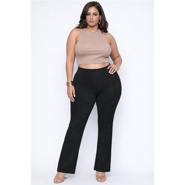 Cropped Plus Size D Bell Outlet Fashion Ribana Bege