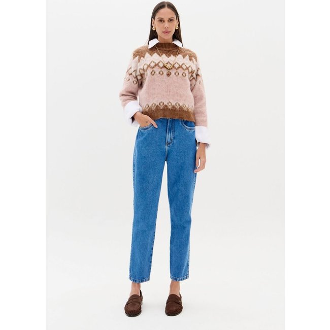 Calça Jeans Mom Com Cintura Alta Lança Perfume