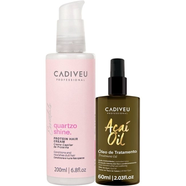 Kit Cadiveu Essentials Quartzo Shine Pré- Shampoo e Açaí Oil 60 (2 produtos)