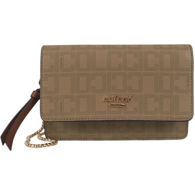 Bolsa Crossbody Monograma Colcci Caramelo
