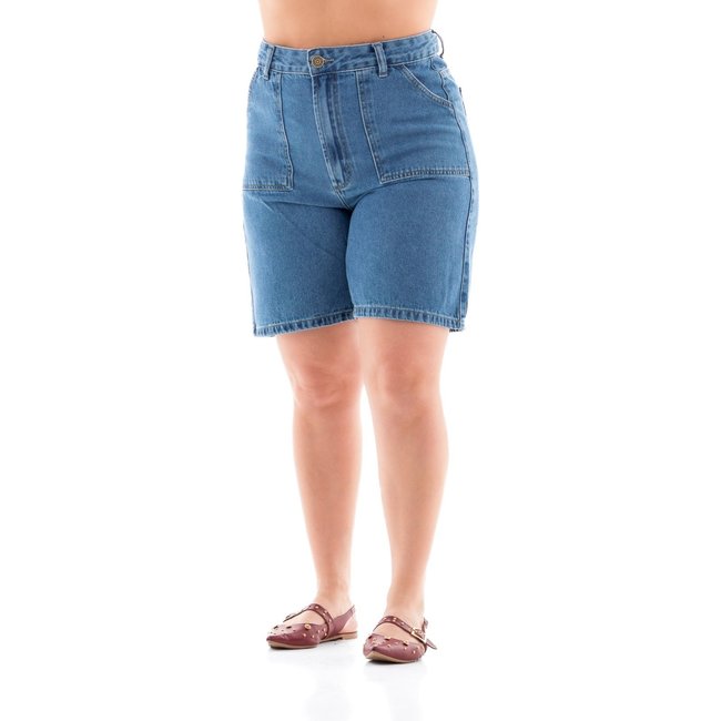 Jorts Jeans Feminino Arauto Mom Chapado