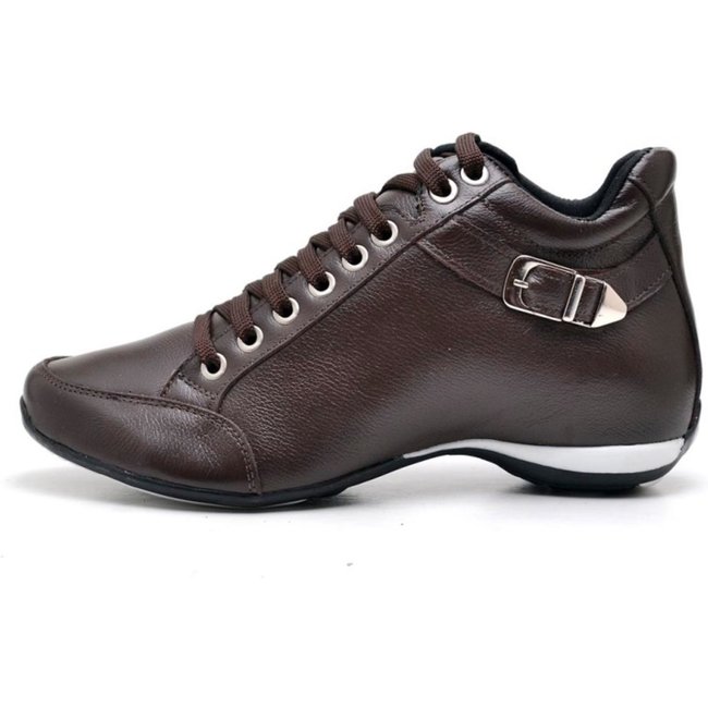 Bota Clube do Sapato de Franca Top Confort 2 Fivela Café