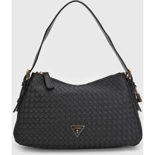 Bolsa Feminina Guess Grande Textura Trançada Preta
