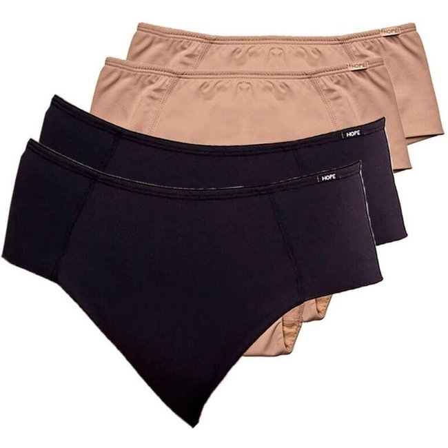 Kit com 4 Calcinhas Alta Hope 33860 Preto