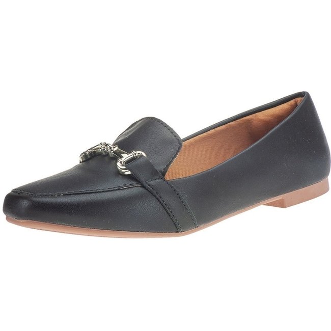 Sapatilha Feminino Sandália Moda Bico Quadrado 160 Ana Brito Preto