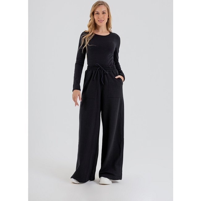 Blusa Manga Longa Feminina Just Basic Preto