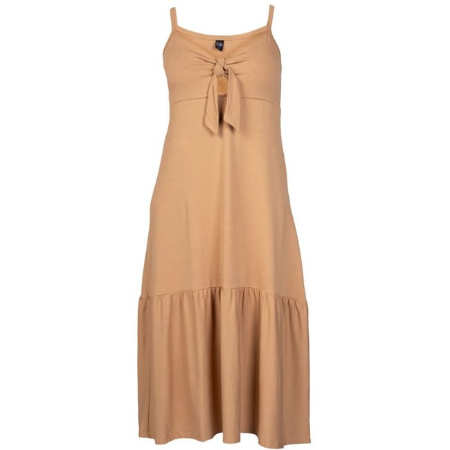 Vestido Midi Feminino Feliny Amarração Caramelo