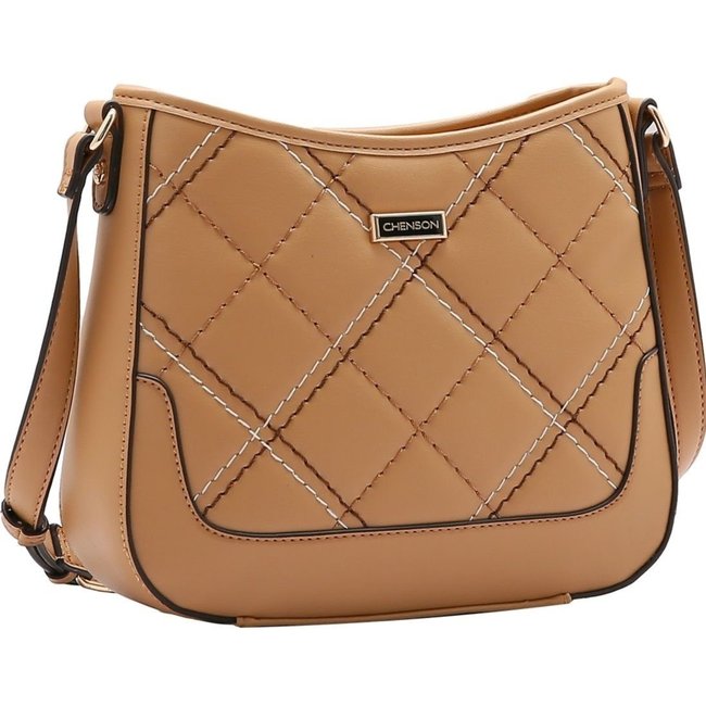 Bolsa Feminina Chenson Pesponto Delicado Bege