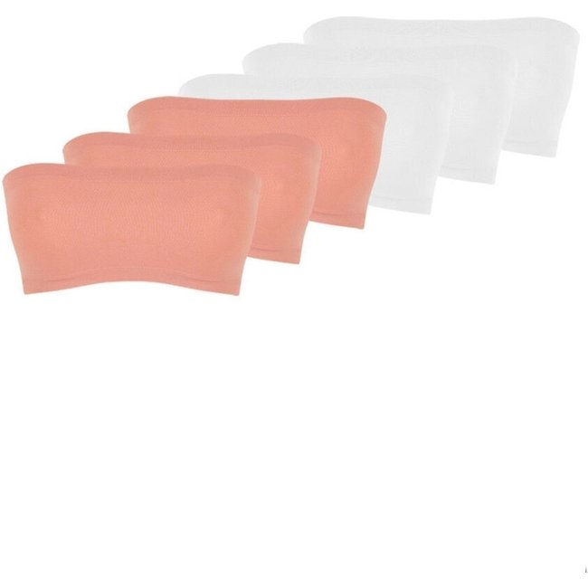 Kit com 6 Tops Faixa sem Aro e sem Bojo Trifil 3798 Branco
