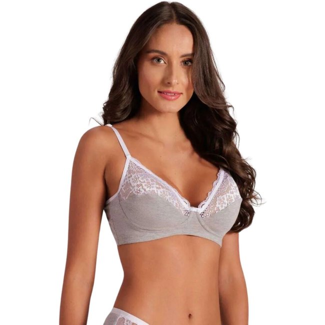 Sutiã Plus Size Com Decote V Rendado Sem Aro e Com Bojo Santa Passion