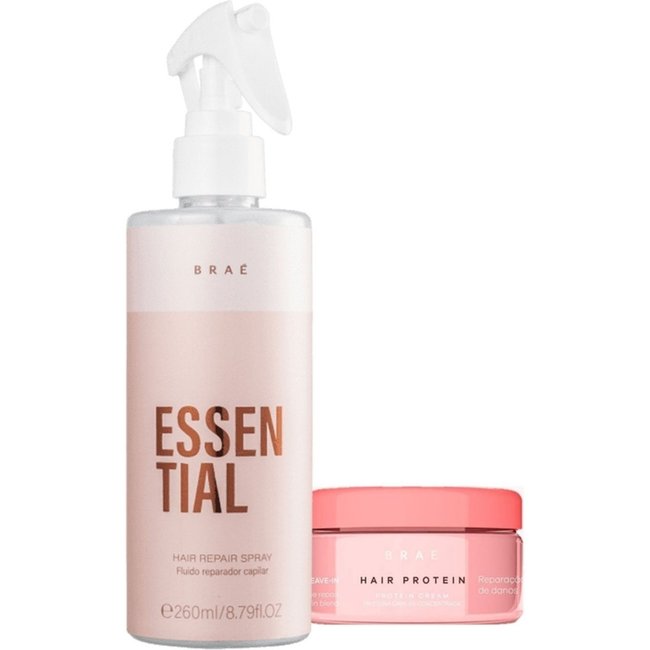 Kit Braé Hair Proteín e Essential Hair Spray (2 produtos)