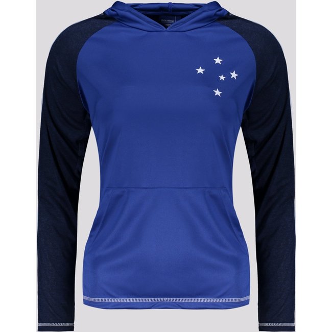 Camisa Manga Longa Cruzeiro Laçado Feminina Azul