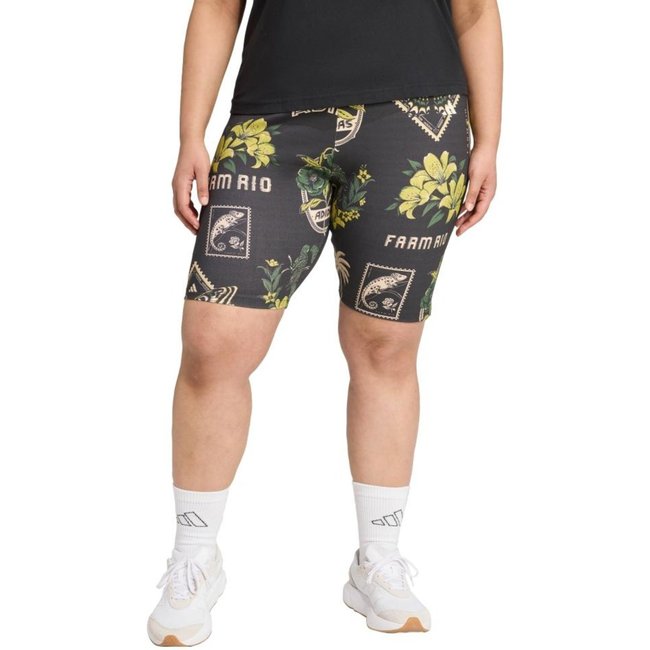 Shorts Ciclista adidas x FARM (Plus Size) adidas Sportswear Preto
