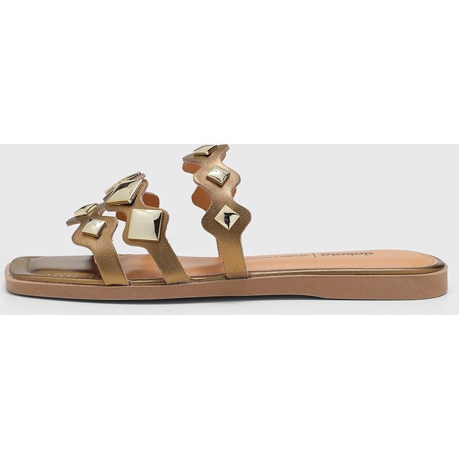 Rasteira Feminina Dakota Tachas Bronze