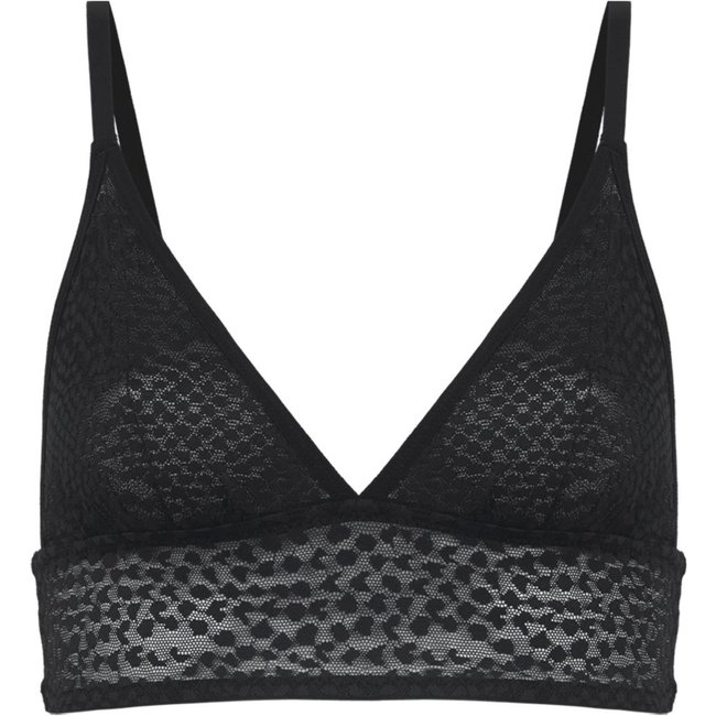 Top Triângulo Alongado Renda Nora Preto