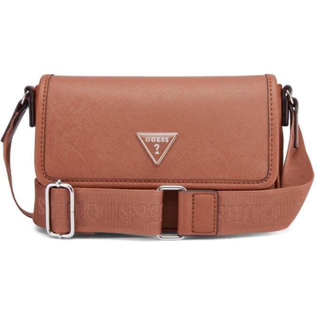 Bolsa Guess Mini Viviette Crossbody Flap Marrom