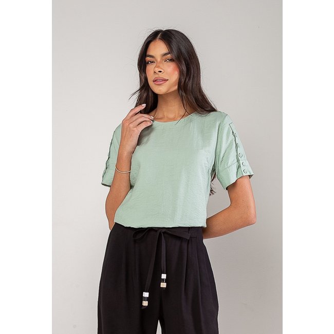 Blusa Alfaiataria Com Botões Na Manga Salvatore Verde