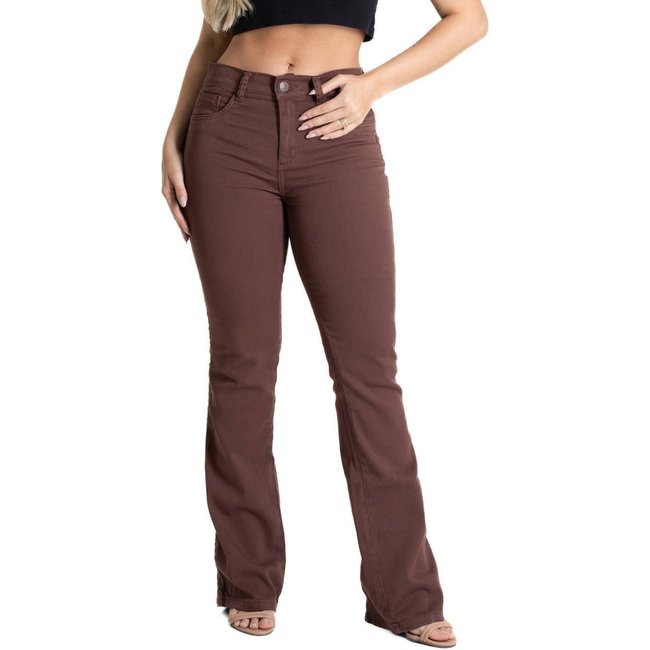 Calça Sarja Sawary Boot Cut - 281311 - Marrom - Sawary
