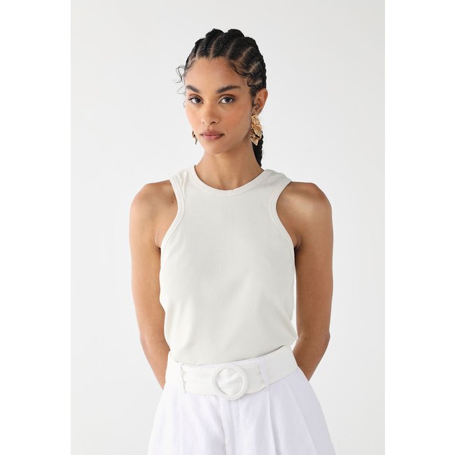 Blusa Regata Feminina Lez a Lez Malha Boulevard Off-White