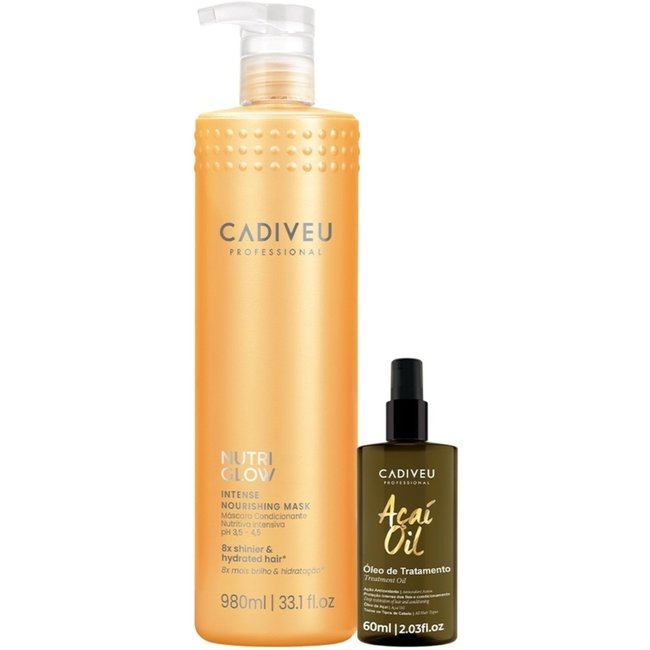 Kit Cadiveu Professional Nutri Glow Máscara G e Açaí Oil 60 (2 produtos)