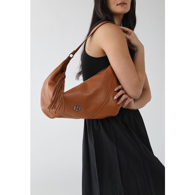 Bolsa Feminina Colcci Grande Detalhe em Franja Caramelo