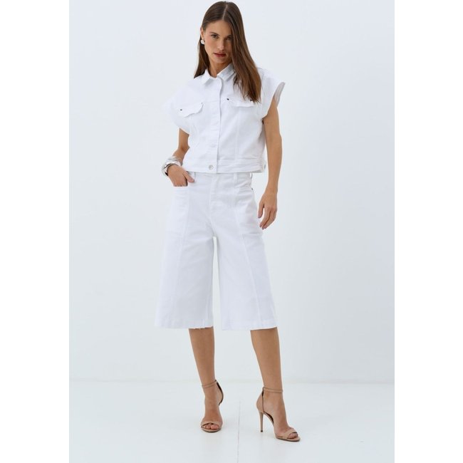 Bermuda Sarja Jorts com Recortes ACT Feminino