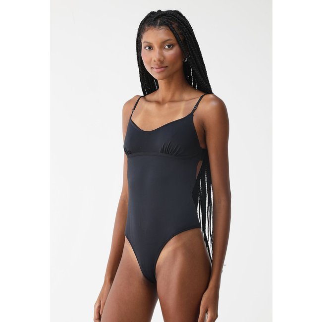 Body Calvin Klein Underwear Ajustada Franzido Micro Intense Power Preto