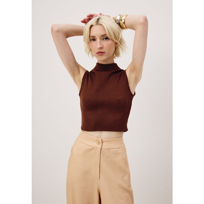 Cropped CaCay Gola Alta Tricot