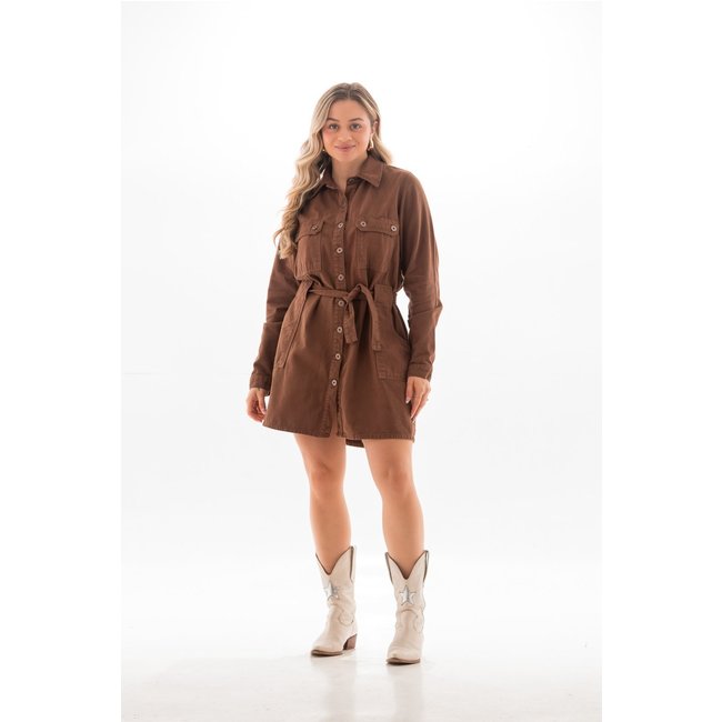 Vestido M/l Jeans Feminino Arauto Curto