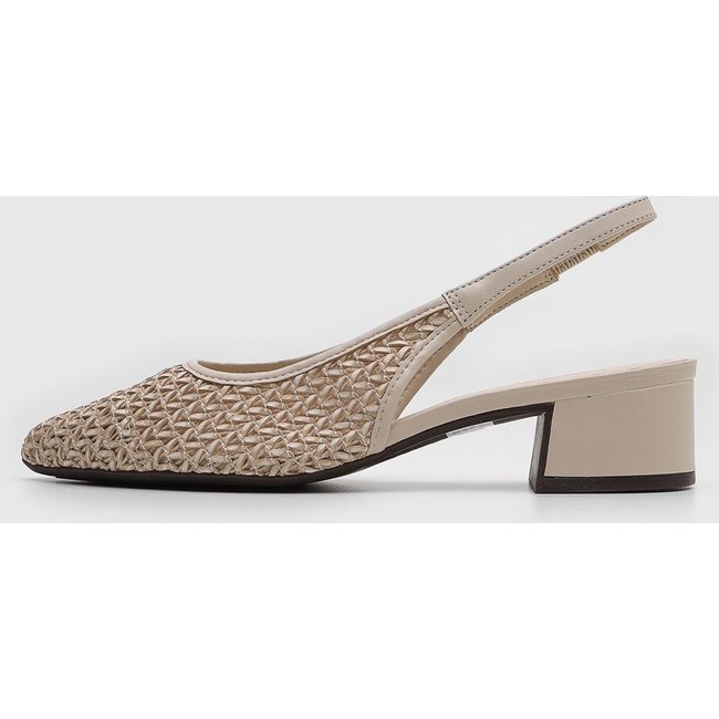 Scarpin Feminino Anacapri Texturizado Bege