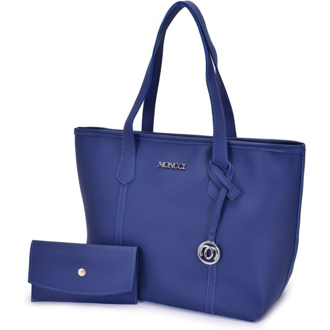 Bolsa de Ombro Grande Moncci Fechamento de zíper Azul